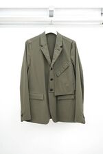 [The Viridi-anne] (ザヴィリディアン) VI-3561-06 WATER-REPELLENT STRETCH BLAZER (DARK OLIVE) 1