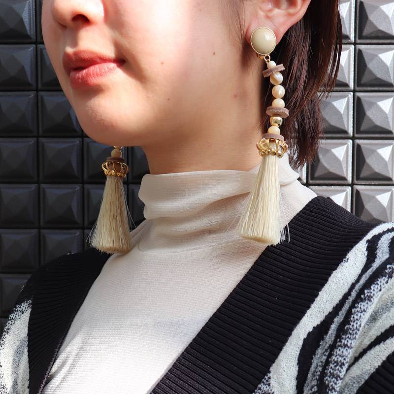 FUMIE TANAKA / FT horse ball earring - 画像2枚目