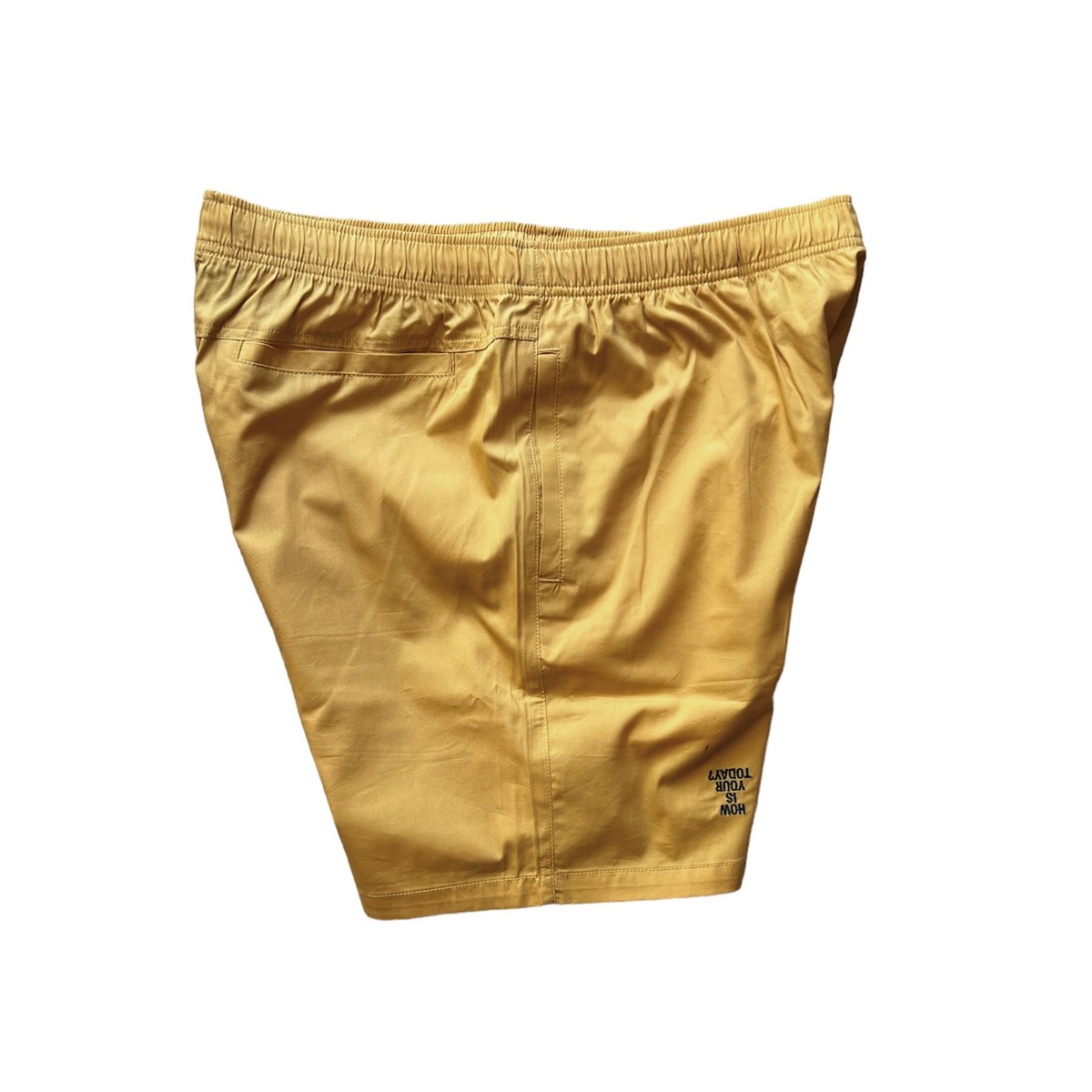 TODAY edition embroidery beach shorts - mustard - 画像3枚目