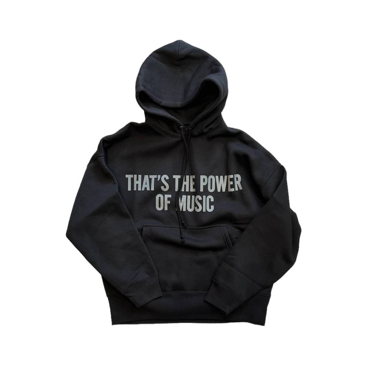 DRESSSEN Hooded Sweat Shirt "THAT`S THE POWER OF MUSIC" -black 1