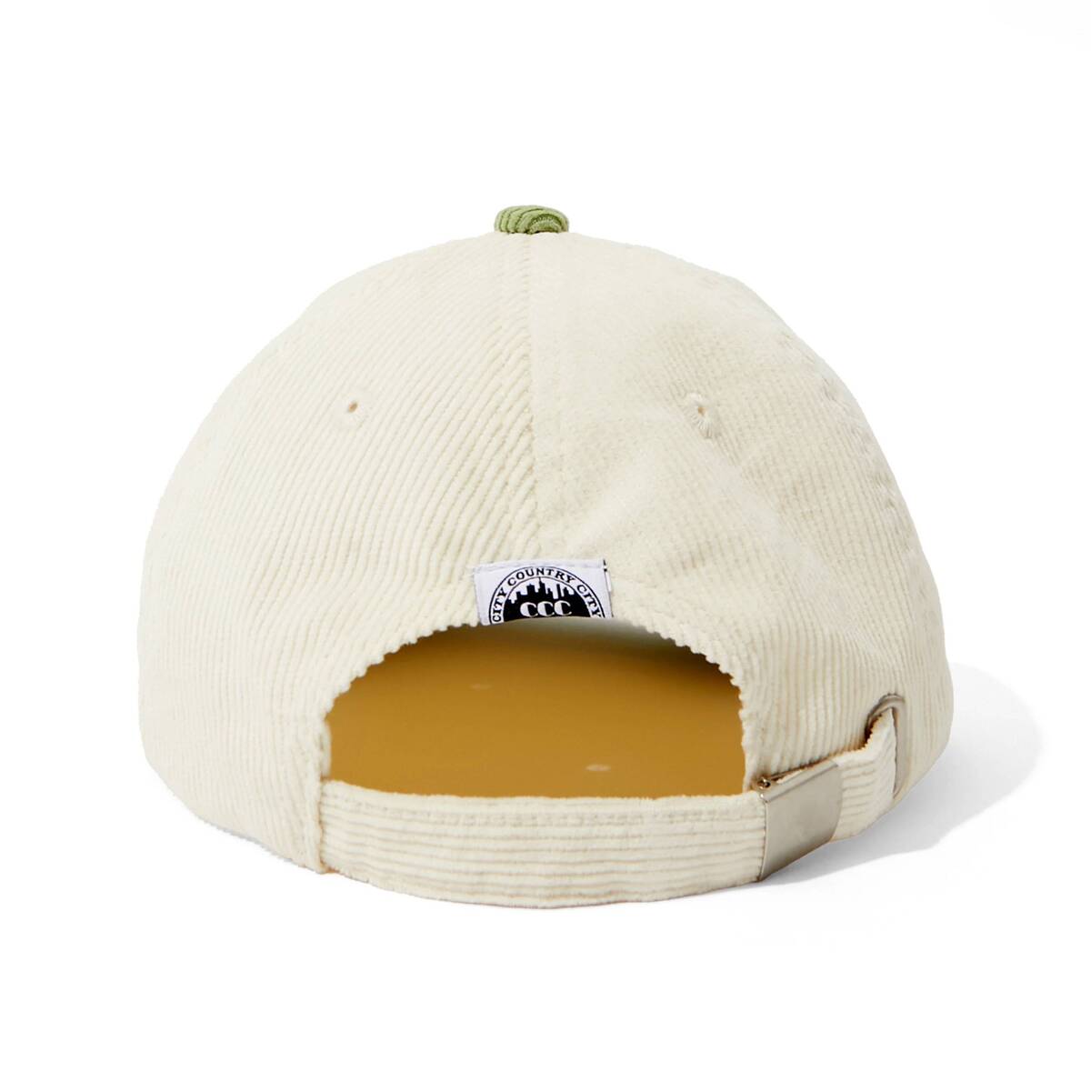 CITY COUNTRY CITY Embroidered Logo Corduroy Cap -ivory/od - 画像3枚目