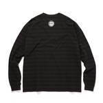 CITY COUNTRY CITY embroidered logo overdye border L/S T-Shirts black 2