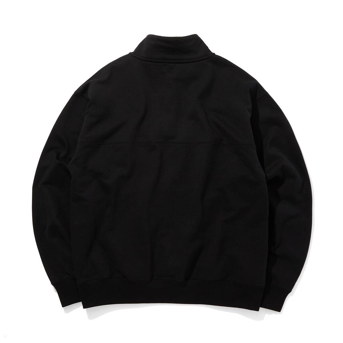 CITY COUNTRY CITY half button cotton sweat shirts -black - 画像3枚目