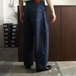 STUDIO NICHOLSON スタジオニコルソン デニムプリーツパンツ PUCH ENZYME WASHED DENIM PANTS インディゴ 3