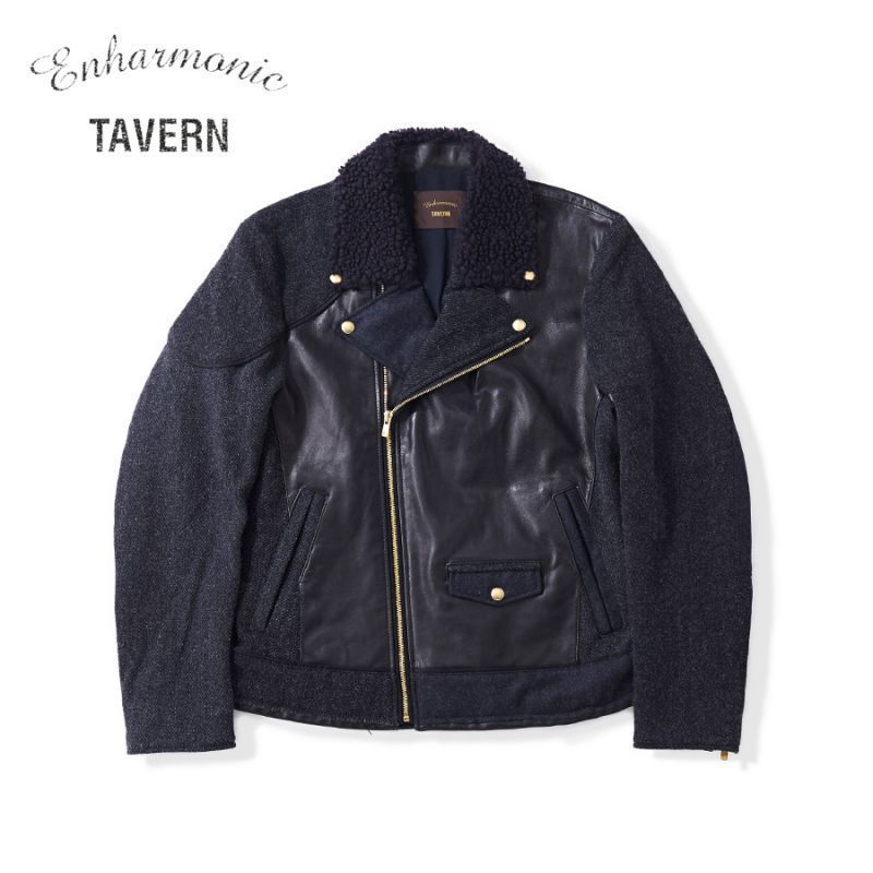 Enharmonic TAVERN Lithographic Leather Jacket - ゲートのアイテム - ファッションプレス