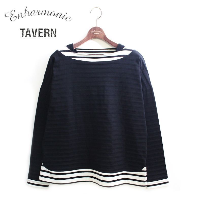 Enharmonic TAVERN  Border Long T-Shirts -Black 1