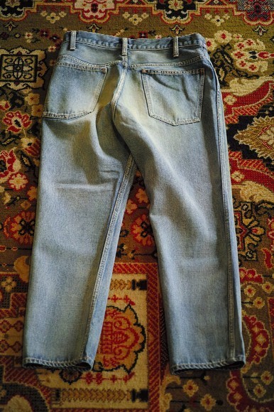 UNUSED UW0443 12oz denim five pockets damage pants - 画像4枚目