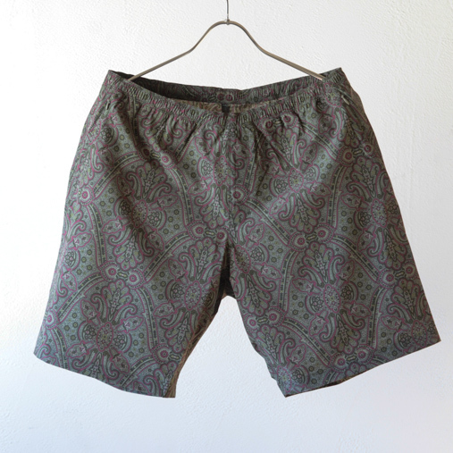 Warm-up Short -Poly Taffeta / Paisley Print - Olive【Needles】 1