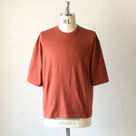 SEAMLESS CREW NECK HALF SLEEVE TEE - Brick【AURALEE】 1