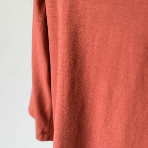 SEAMLESS CREW NECK HALF SLEEVE TEE - Brick【AURALEE】 - 画像2枚目