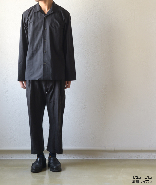 SELVEDGE WEATHER CLOTH SHIRTS - Ink Black【AURALEE】 - 画像5枚目