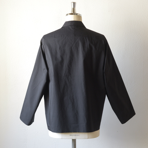 SELVEDGE WEATHER CLOTH SHIRTS - Ink Black【AURALEE】 - 画像2枚目