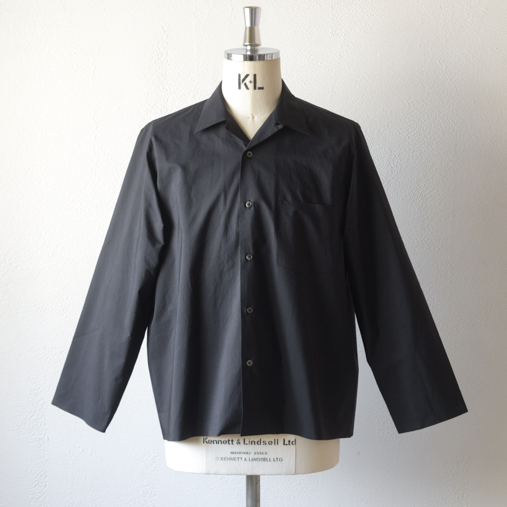 SELVEDGE WEATHER CLOTH SHIRTS - Ink Black【AURALEE】 1