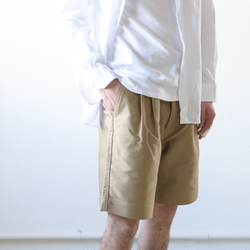 FINX MOLESKIN WIDE SHORTS - Beige【AURALEE】 - 画像3枚目