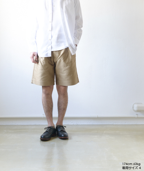 FINX MOLESKIN WIDE SHORTS - Beige【AURALEE】 - 画像5枚目