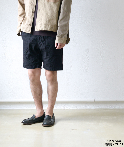 Fatigue Short - 7.5oz Denim - Black【Engineered Garments】 - 画像5枚目