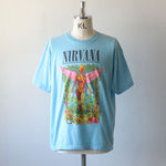 NIRVANA Printed T-shirt - Sax【THRIFTY LOOK】 1