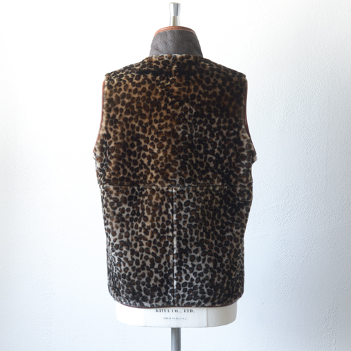 Shearling Vest - Leather Piping - Leopard【Needles】 - 画像2枚目