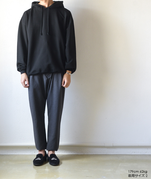 Polyester Sarrouel Pant - D gray　【mando】 - 画像5枚目