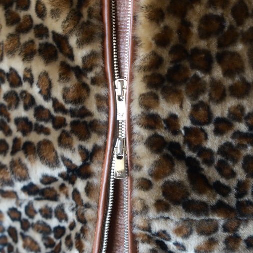 Shearling Vest - Leather Piping - Leopard【Needles】 - 画像3枚目