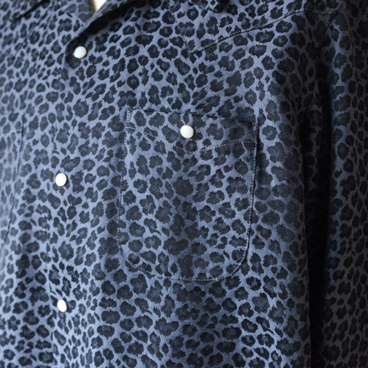 One-Up Cowboy Shirt - C/N Jacquard / Leopard 【Needles】 - 画像4枚目