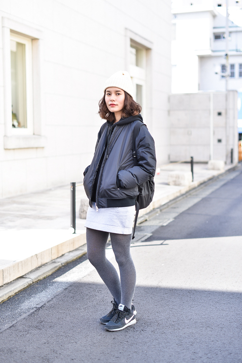 飯島 春菜さん - ザ・ノース・フェイス(THE NORTH FACE)、ラグ ＆ ボーン(rag & bone)｜原宿ストリートスナップ1