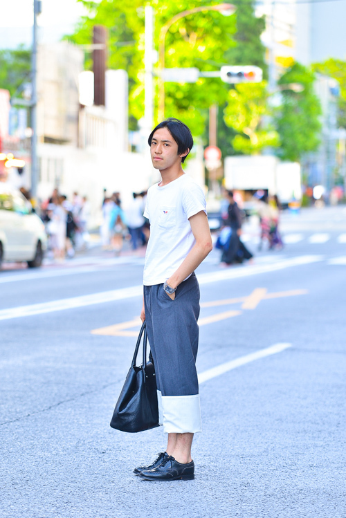 安用寺 眞生さん - メゾン キツネ(Maison Kitsuné)、ロエベ(LOEWE)｜原宿ストリートスナップ - 写真6