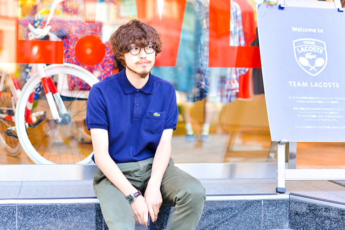 菊田 潤さん - ラコステ(LACOSTE)、ブルックス ブラザーズ(Brooks Brothers)｜原宿ストリートスナップ - 写真3