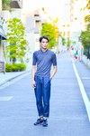 河内 智博さん - ジョン スメドレー(JOHN SMEDLEY)、クリスヴァンアッシュ(KRISVANASSCHE)｜原宿ストリートスナップ1