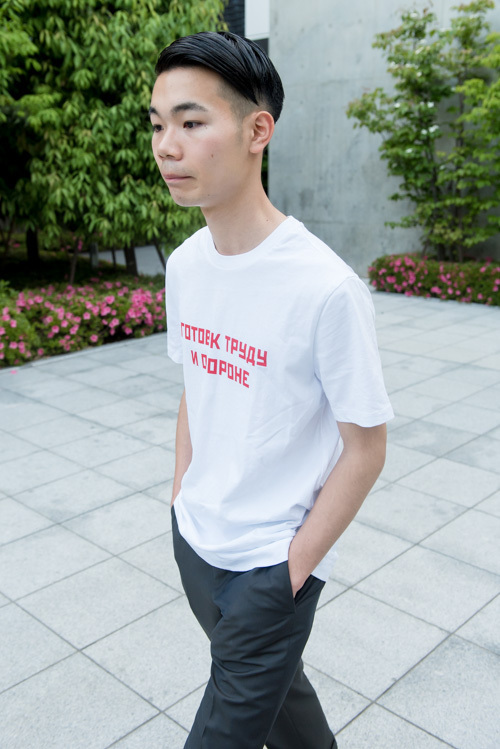 水野谷 大さん - ゴーシャ ラブチンスキー(Gosha Rubchinskiy)、インコテックス(INCOTEX)｜原宿ストリートスナップ - 写真3