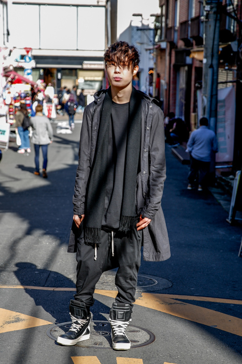 佐藤 孔一さん - リック・オウエンス(Rick Owens)、ワイスリー(Y-3)｜原宿ストリートスナップ1