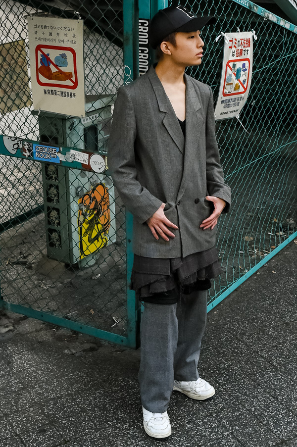 由利 貴大さん - 古着(ユーズド)(USED)、コム デ ギャルソン・オム(COMME des GARÇONS HOMME)｜渋谷ストリートスナップ - 写真4