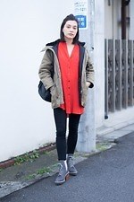 池田 エリーさん - アルファ インダストリーズ(ALPHA INDUSTRIES)、プーマ(PUMA)｜原宿ストリートスナップ2