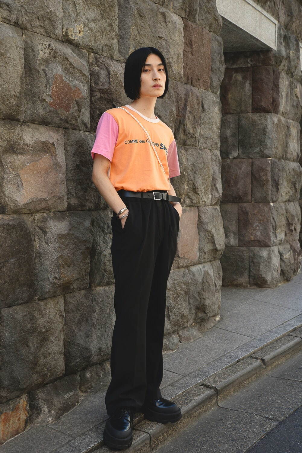 菊池 陸さん - コム デ ギャルソン・シャツ(COMME des GARÇONS SHIRT)、古着(ユーズド)(USED)｜渋谷ストリートスナップ - 写真5