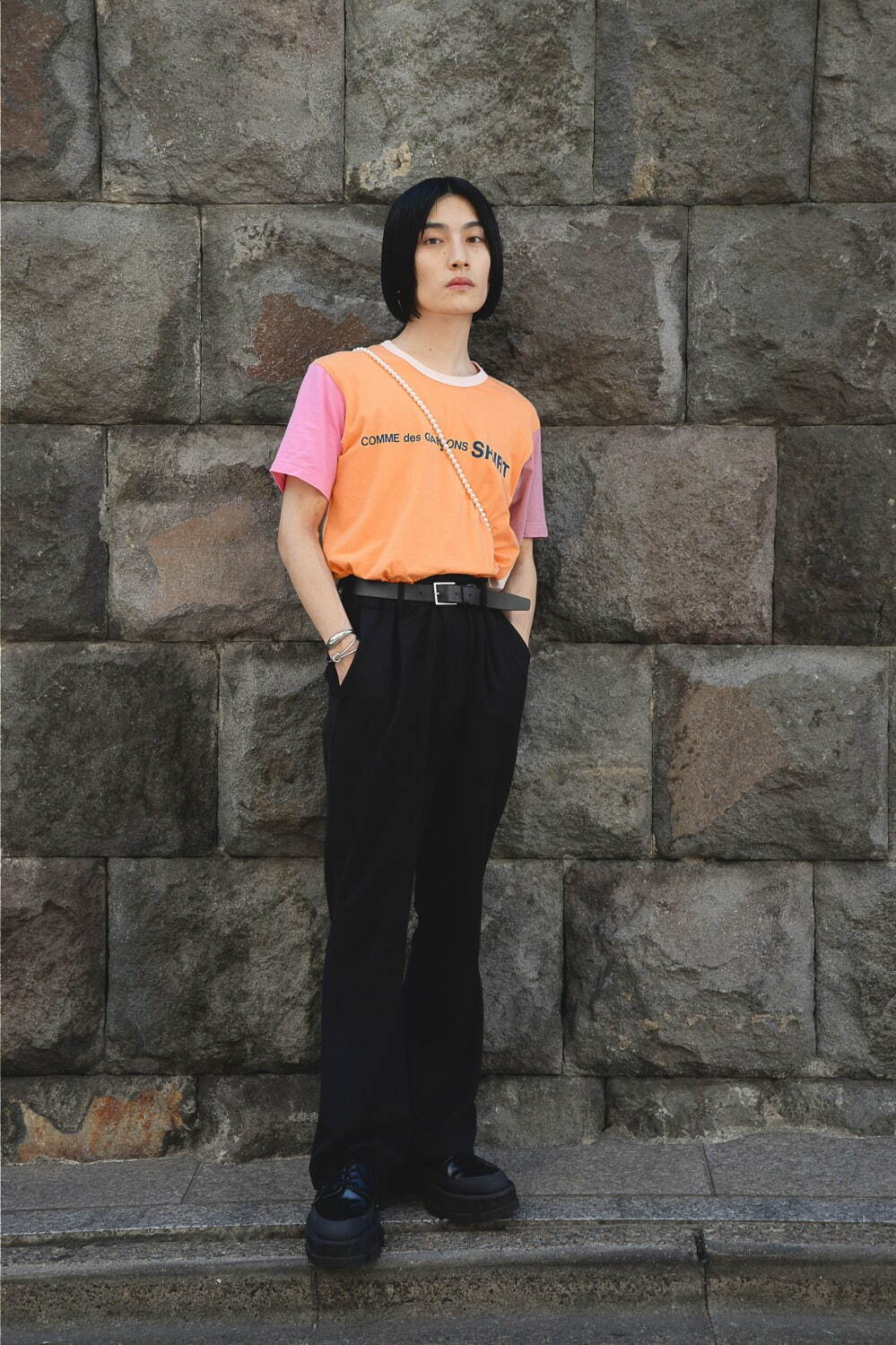 菊池 陸さん - コム デ ギャルソン・シャツ(COMME des GARÇONS SHIRT)、古着(ユーズド)(USED)｜渋谷ストリートスナップ4