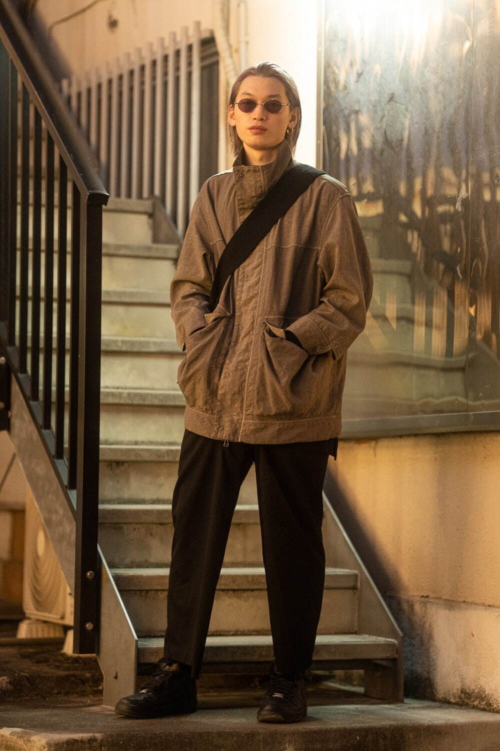 松野 柊さん - エコーズ・ラッタ(ECKHAUS LATTA)、ヨウジヤマモト(Yohji Yamamoto)｜渋谷ストリートスナップ1