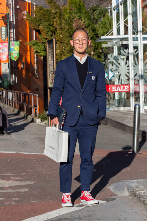 平山 将望さん - アダム キメル(ADAM KIMMEL)、コンバース(CONVERSE)｜原宿ストリートスナップ - 写真1