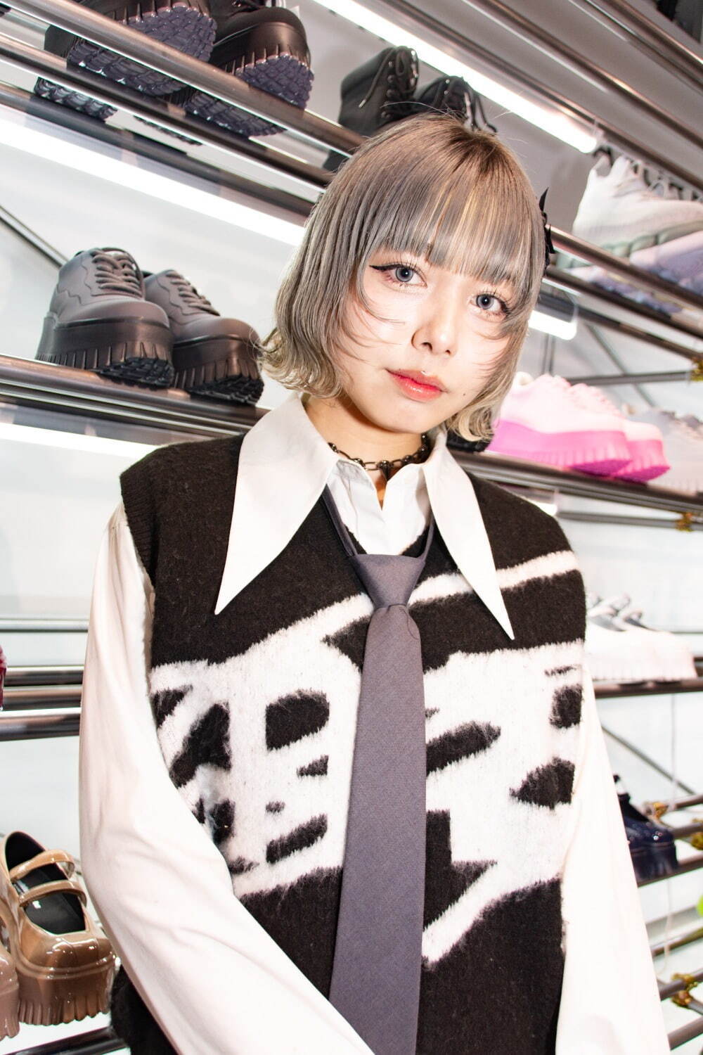 川本 葵さん - ゲンザイ(genzai)、ザラ(ZARA)｜原宿ストリートスナップ - 写真3